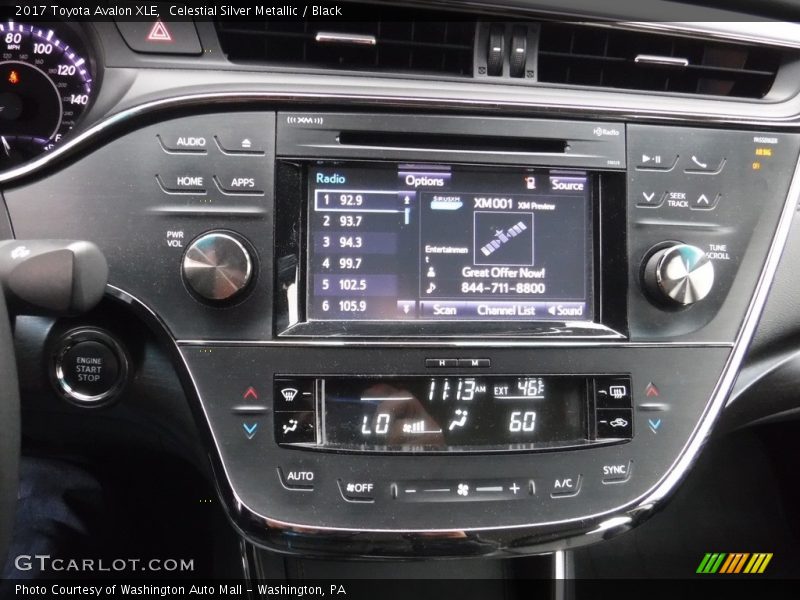 Celestial Silver Metallic / Black 2017 Toyota Avalon XLE