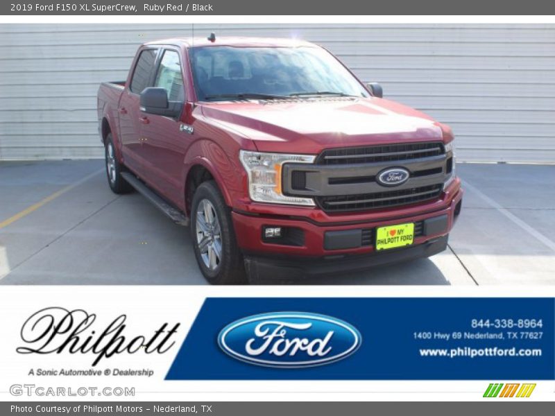 Ruby Red / Black 2019 Ford F150 XL SuperCrew