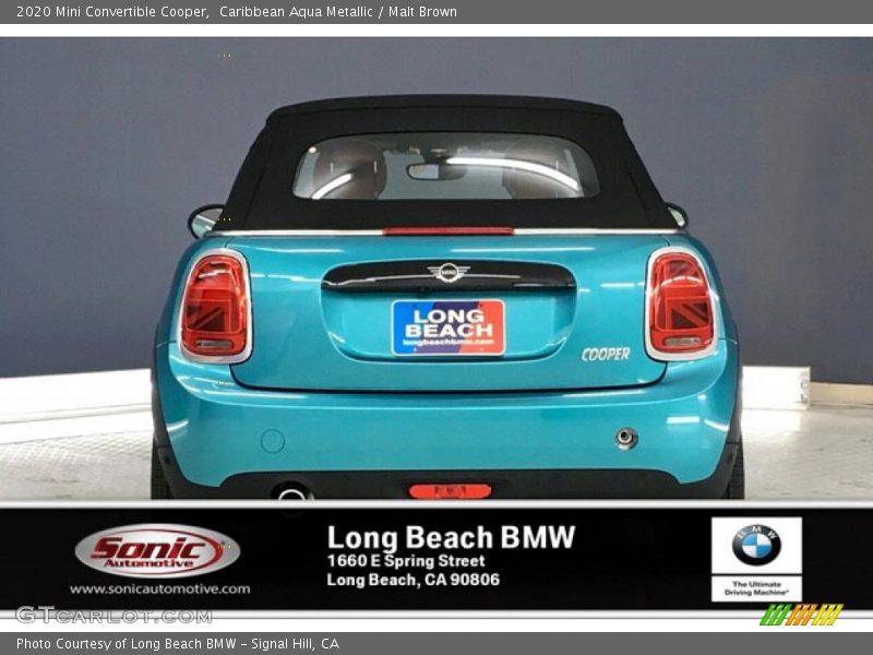 Caribbean Aqua Metallic / Malt Brown 2020 Mini Convertible Cooper