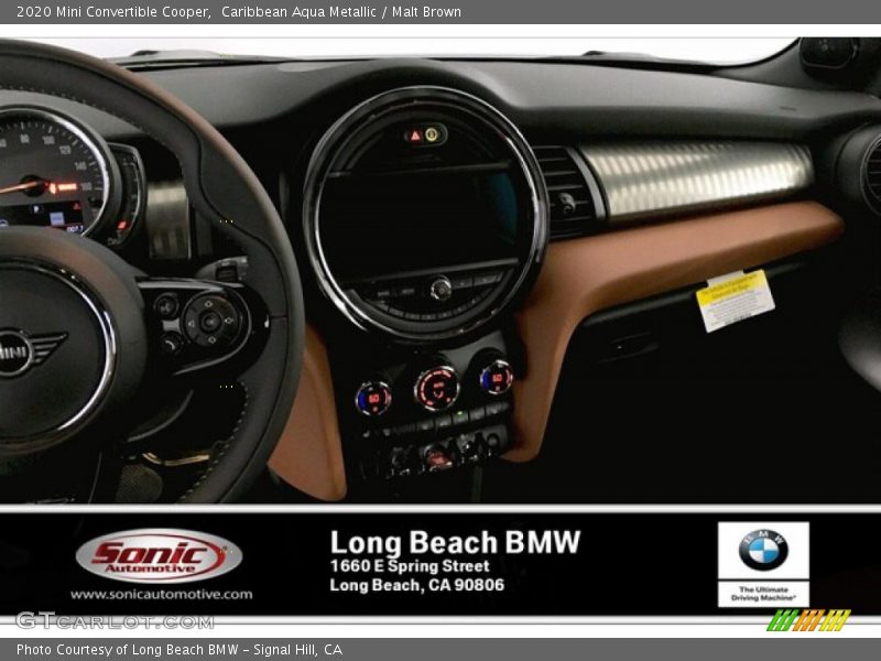 Caribbean Aqua Metallic / Malt Brown 2020 Mini Convertible Cooper