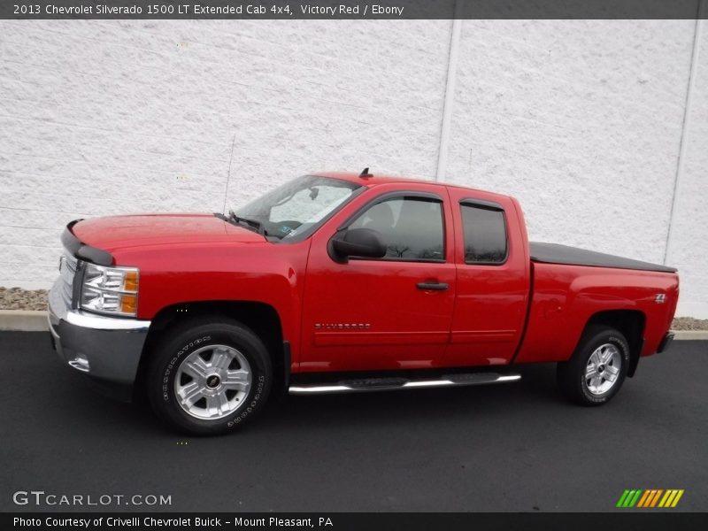 Victory Red / Ebony 2013 Chevrolet Silverado 1500 LT Extended Cab 4x4