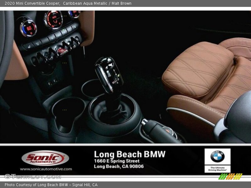 Caribbean Aqua Metallic / Malt Brown 2020 Mini Convertible Cooper