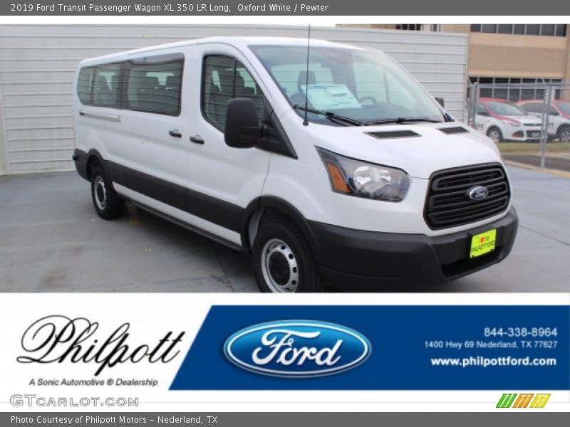 Oxford White / Pewter 2019 Ford Transit Passenger Wagon XL 350 LR Long