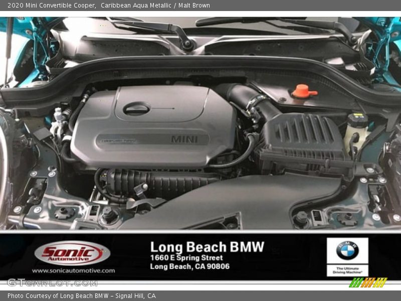 Caribbean Aqua Metallic / Malt Brown 2020 Mini Convertible Cooper