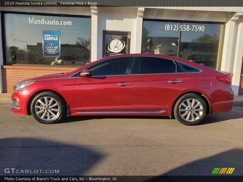 Venetian Red / Beige 2016 Hyundai Sonata Limited