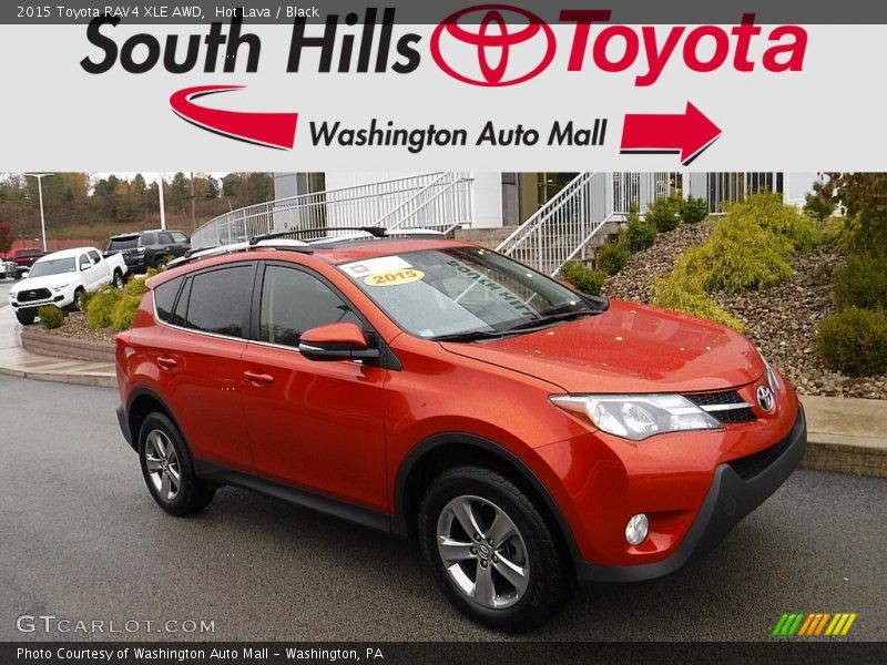 Hot Lava / Black 2015 Toyota RAV4 XLE AWD