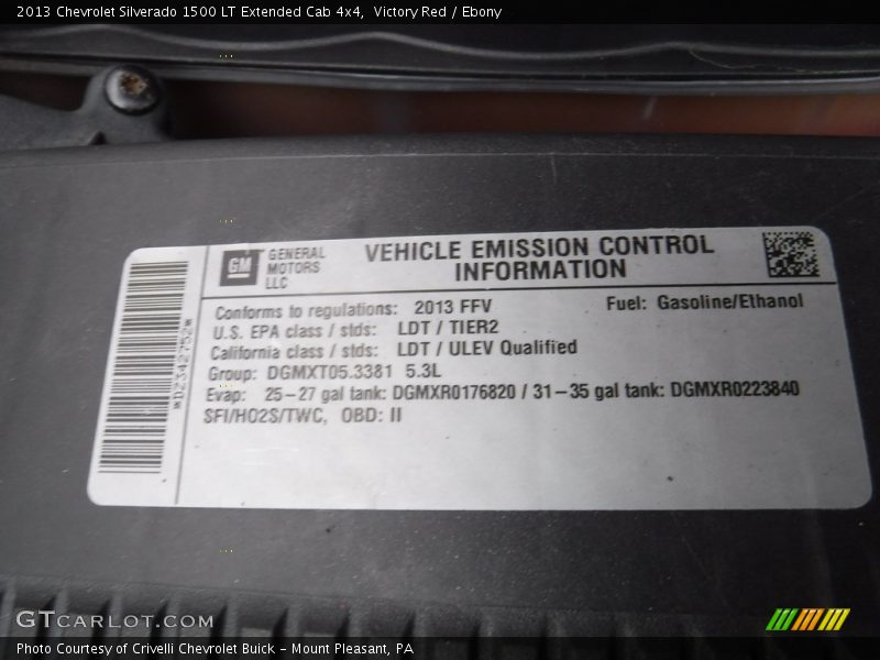 Victory Red / Ebony 2013 Chevrolet Silverado 1500 LT Extended Cab 4x4