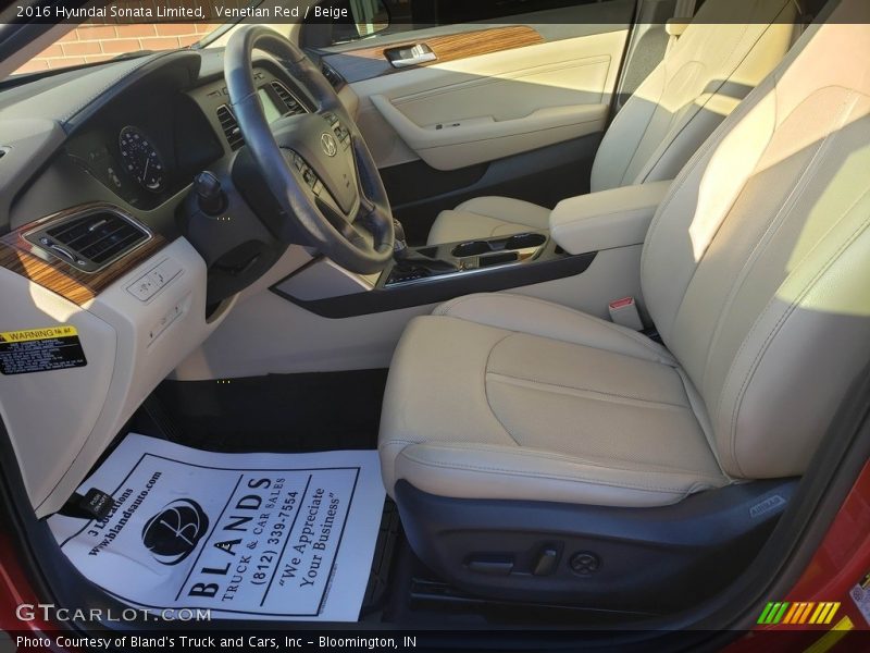 Venetian Red / Beige 2016 Hyundai Sonata Limited
