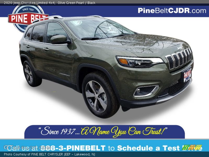 Olive Green Pearl / Black 2020 Jeep Cherokee Limited 4x4