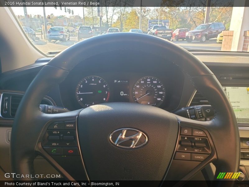 Venetian Red / Beige 2016 Hyundai Sonata Limited