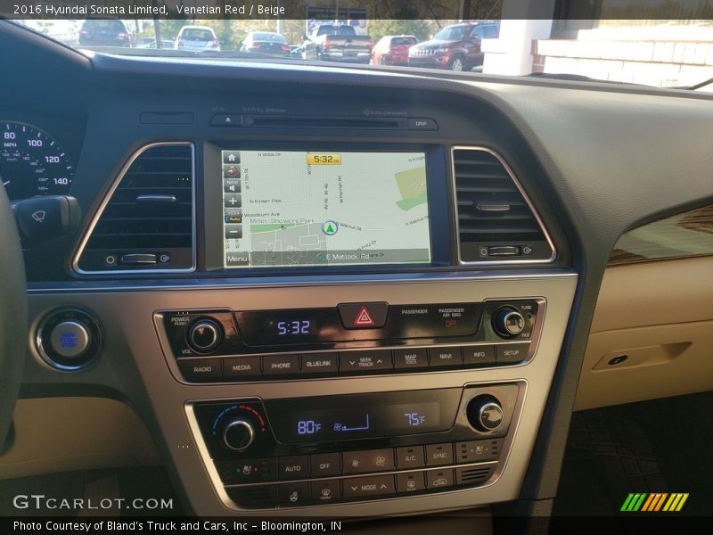 Venetian Red / Beige 2016 Hyundai Sonata Limited