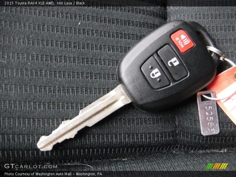 Hot Lava / Black 2015 Toyota RAV4 XLE AWD
