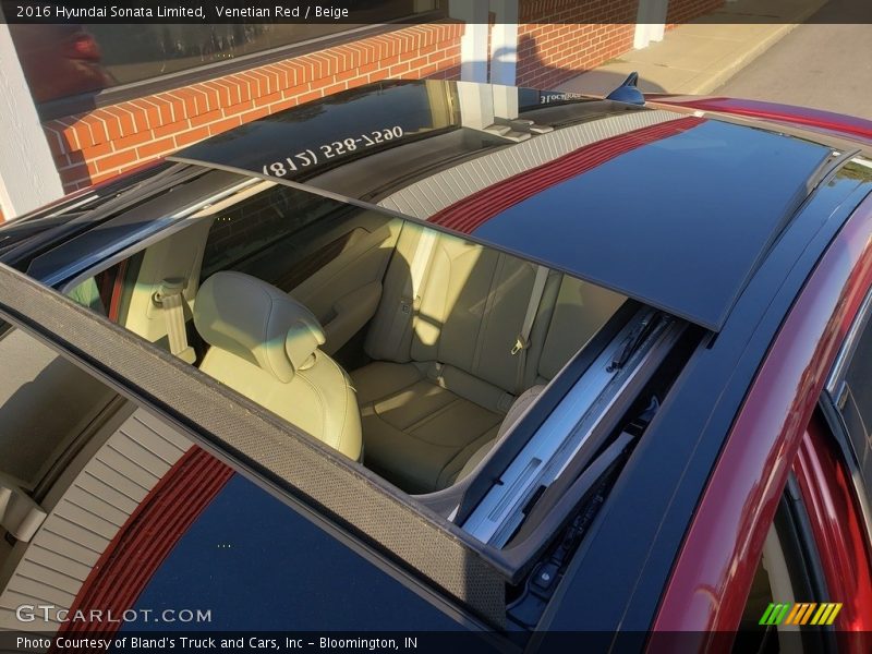 Venetian Red / Beige 2016 Hyundai Sonata Limited