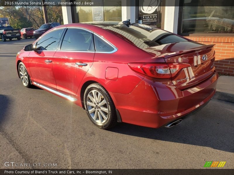 Venetian Red / Beige 2016 Hyundai Sonata Limited