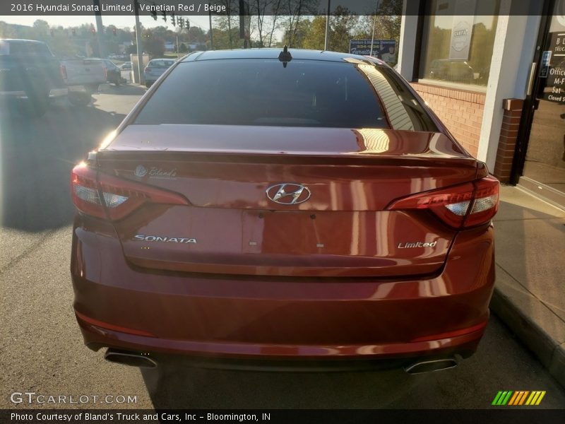 Venetian Red / Beige 2016 Hyundai Sonata Limited