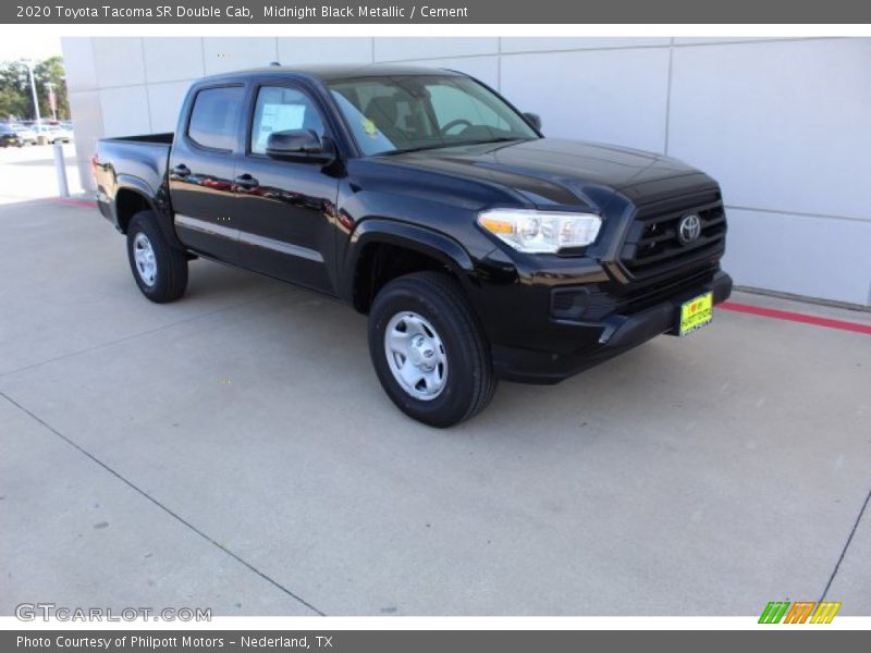 Midnight Black Metallic / Cement 2020 Toyota Tacoma SR Double Cab