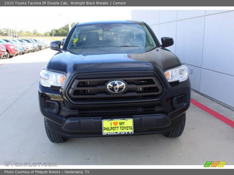 Midnight Black Metallic / Cement 2020 Toyota Tacoma SR Double Cab