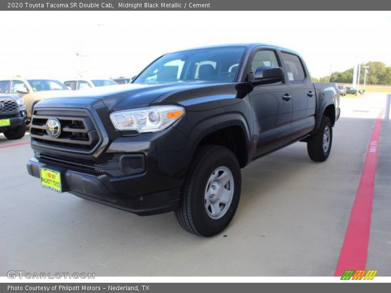Midnight Black Metallic / Cement 2020 Toyota Tacoma SR Double Cab