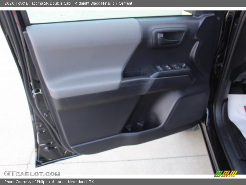 Midnight Black Metallic / Cement 2020 Toyota Tacoma SR Double Cab