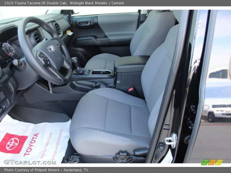 Midnight Black Metallic / Cement 2020 Toyota Tacoma SR Double Cab
