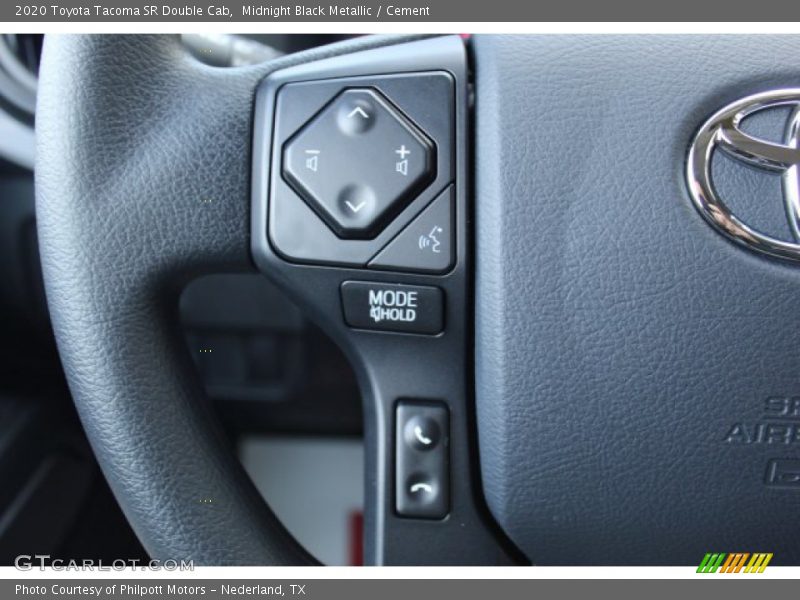 Midnight Black Metallic / Cement 2020 Toyota Tacoma SR Double Cab