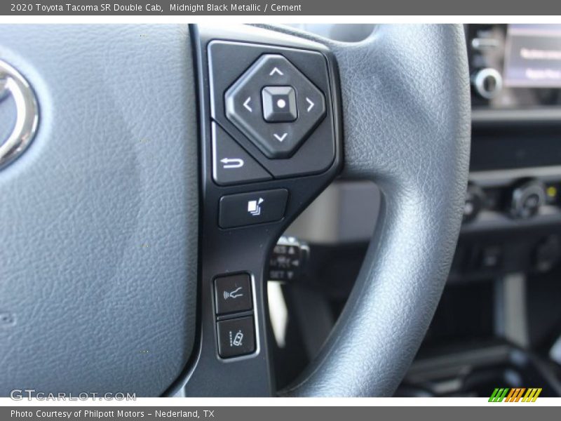 Midnight Black Metallic / Cement 2020 Toyota Tacoma SR Double Cab