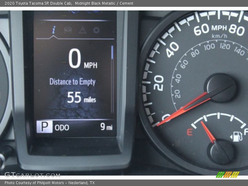 Midnight Black Metallic / Cement 2020 Toyota Tacoma SR Double Cab