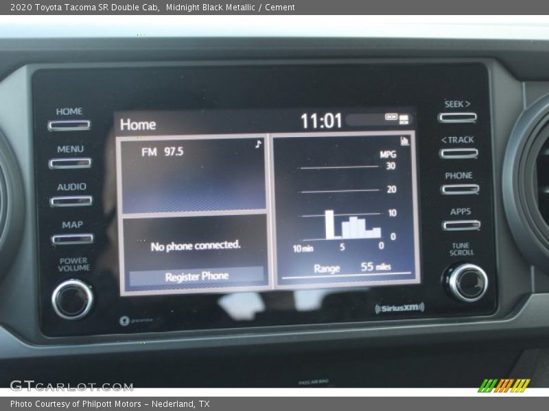 Midnight Black Metallic / Cement 2020 Toyota Tacoma SR Double Cab