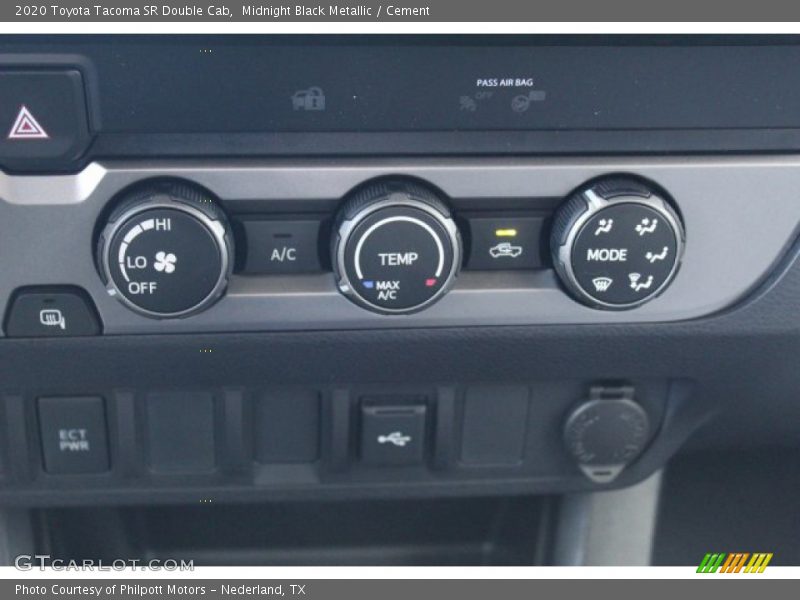 Midnight Black Metallic / Cement 2020 Toyota Tacoma SR Double Cab