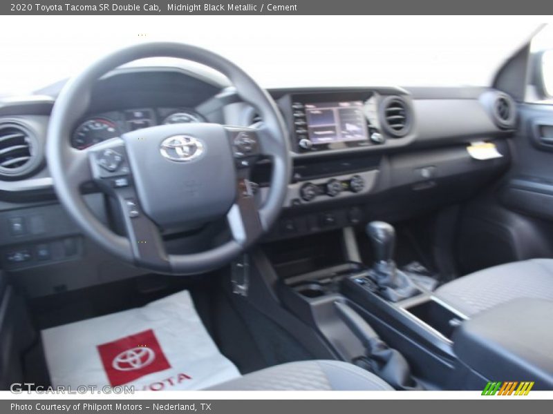 Midnight Black Metallic / Cement 2020 Toyota Tacoma SR Double Cab
