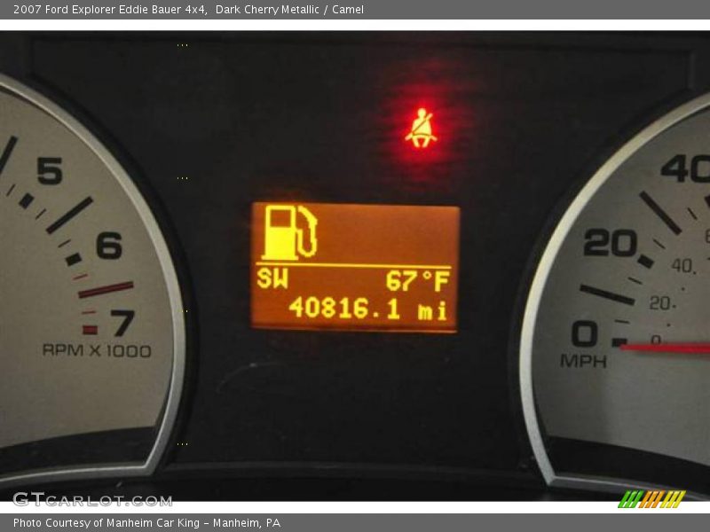 Dark Cherry Metallic / Camel 2007 Ford Explorer Eddie Bauer 4x4