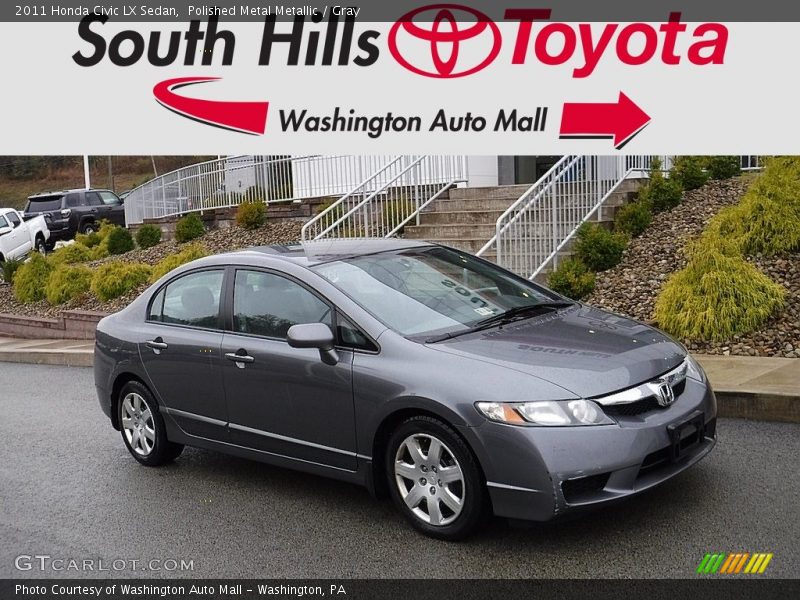 Polished Metal Metallic / Gray 2011 Honda Civic LX Sedan
