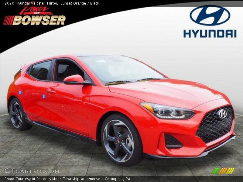 Sunset Orange / Black 2020 Hyundai Veloster Turbo