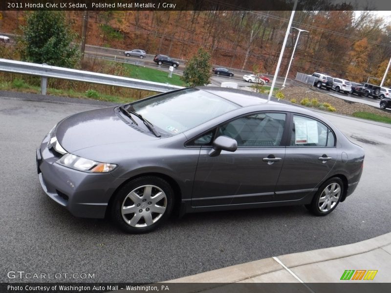Polished Metal Metallic / Gray 2011 Honda Civic LX Sedan