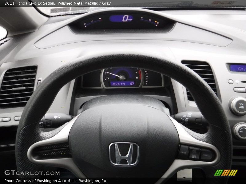 Polished Metal Metallic / Gray 2011 Honda Civic LX Sedan