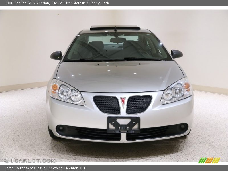 Liquid Silver Metallic / Ebony Black 2008 Pontiac G6 V6 Sedan