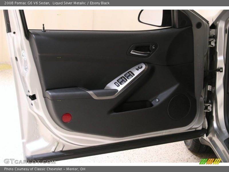 Liquid Silver Metallic / Ebony Black 2008 Pontiac G6 V6 Sedan
