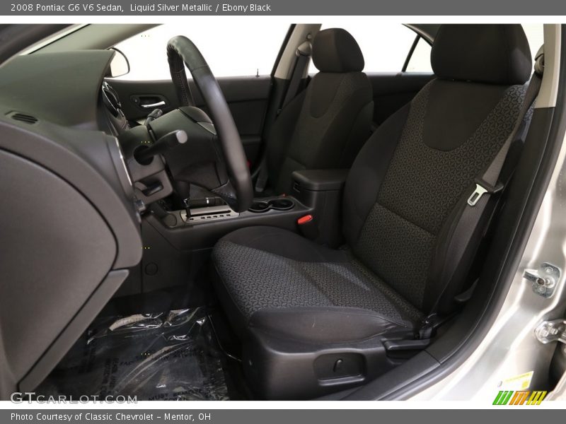 Liquid Silver Metallic / Ebony Black 2008 Pontiac G6 V6 Sedan