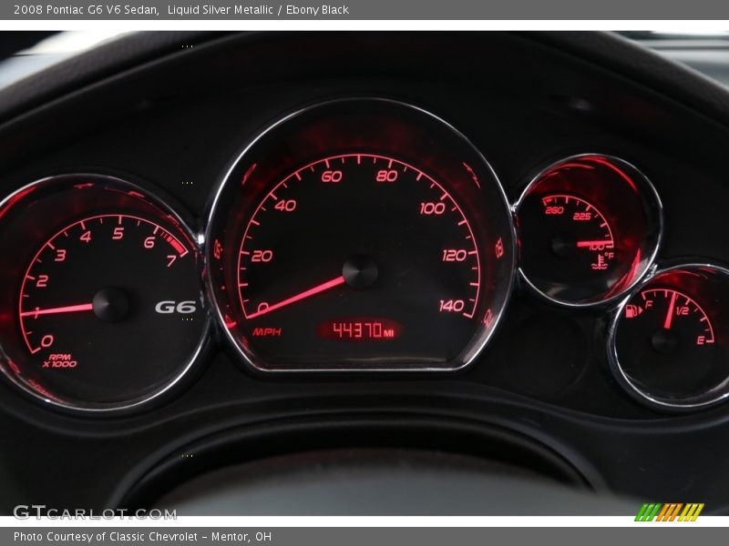 Liquid Silver Metallic / Ebony Black 2008 Pontiac G6 V6 Sedan