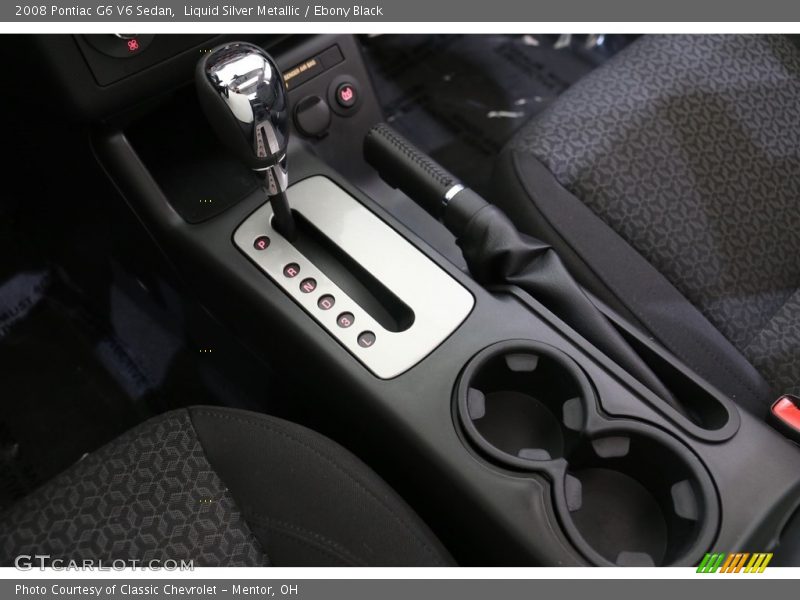 Liquid Silver Metallic / Ebony Black 2008 Pontiac G6 V6 Sedan