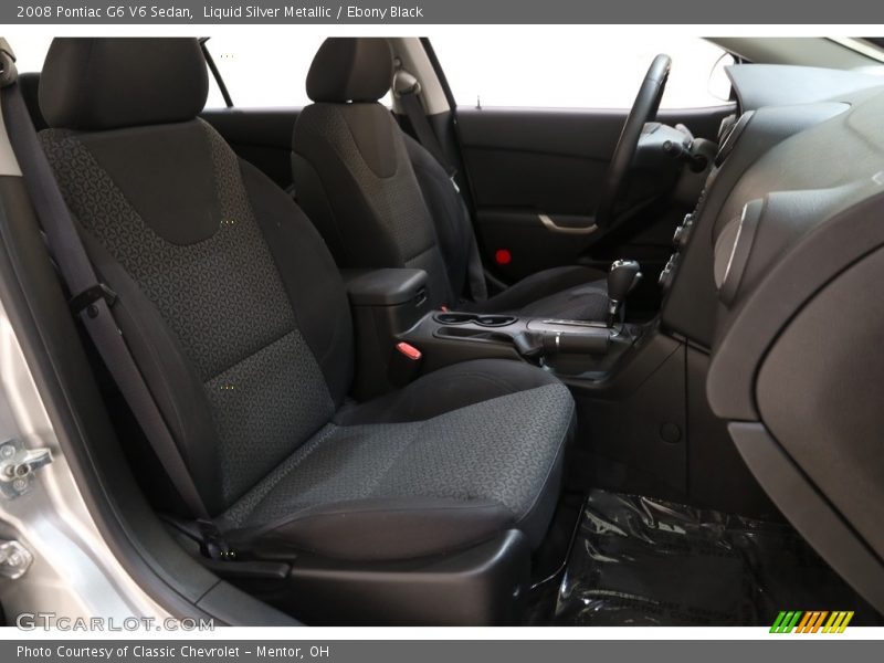 Liquid Silver Metallic / Ebony Black 2008 Pontiac G6 V6 Sedan