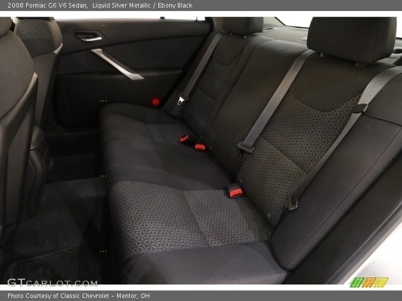 Liquid Silver Metallic / Ebony Black 2008 Pontiac G6 V6 Sedan