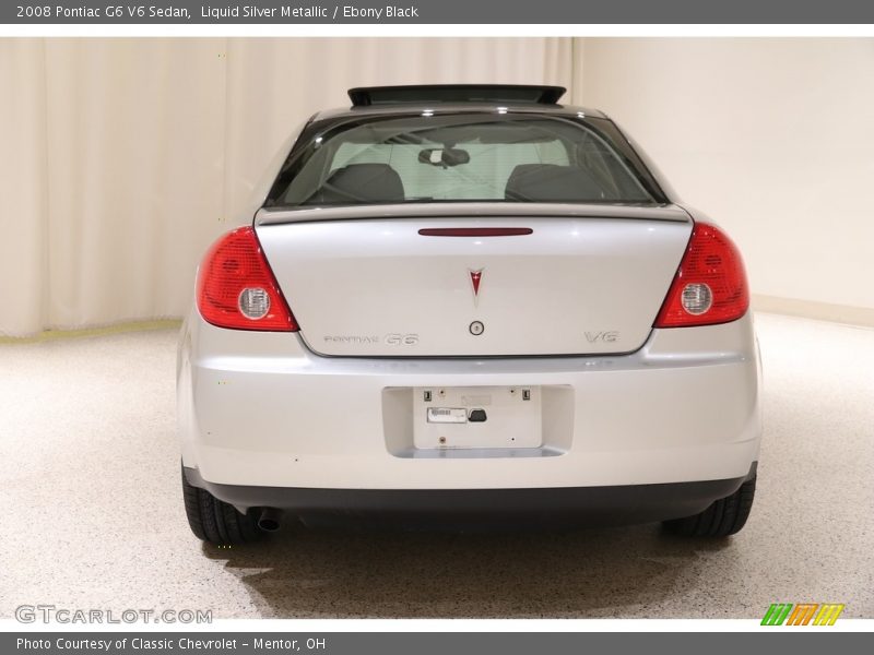 Liquid Silver Metallic / Ebony Black 2008 Pontiac G6 V6 Sedan
