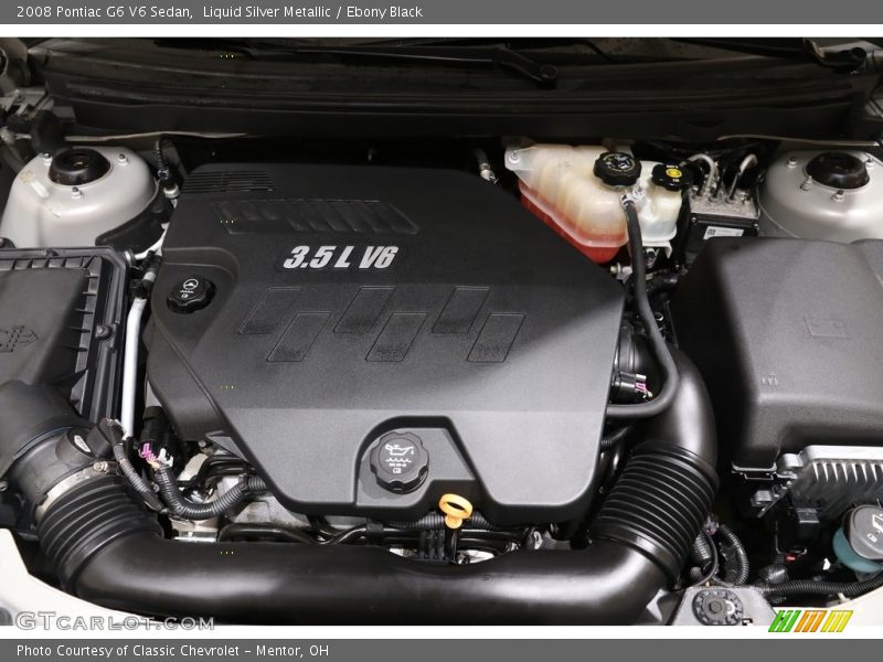 Liquid Silver Metallic / Ebony Black 2008 Pontiac G6 V6 Sedan