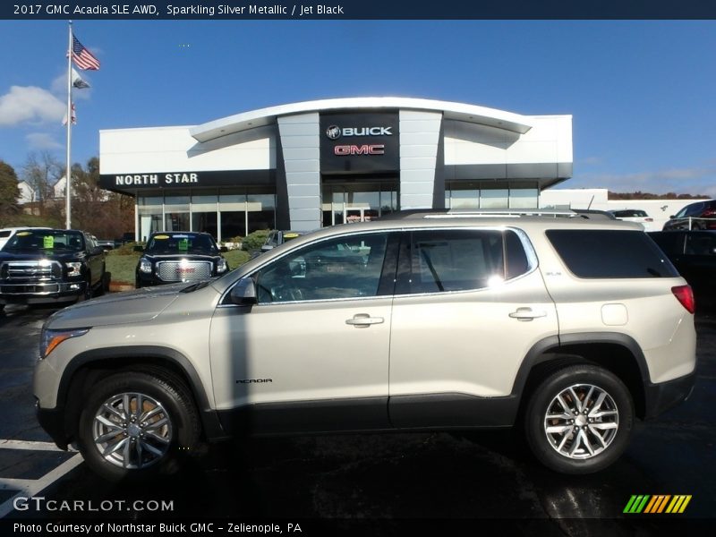 Sparkling Silver Metallic / Jet Black 2017 GMC Acadia SLE AWD