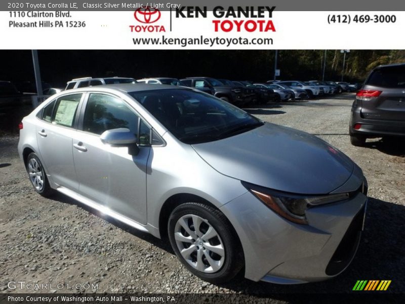 Classic Silver Metallic / Light Gray 2020 Toyota Corolla LE