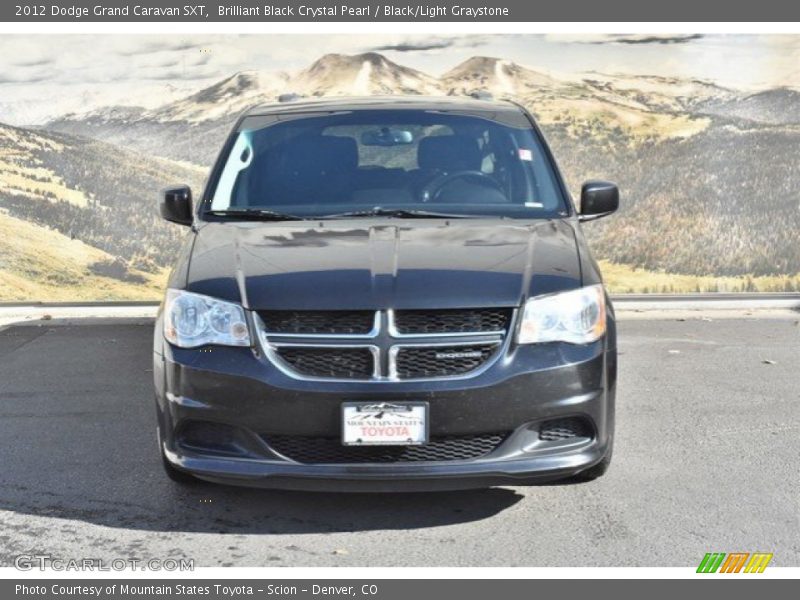 Brilliant Black Crystal Pearl / Black/Light Graystone 2012 Dodge Grand Caravan SXT