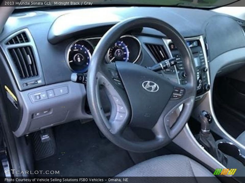 Midnight Black / Gray 2013 Hyundai Sonata GLS