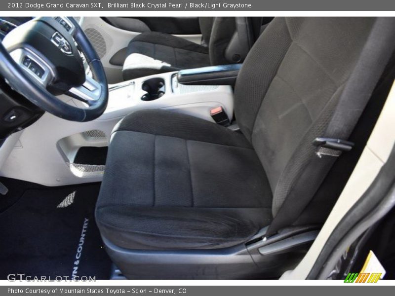 Brilliant Black Crystal Pearl / Black/Light Graystone 2012 Dodge Grand Caravan SXT