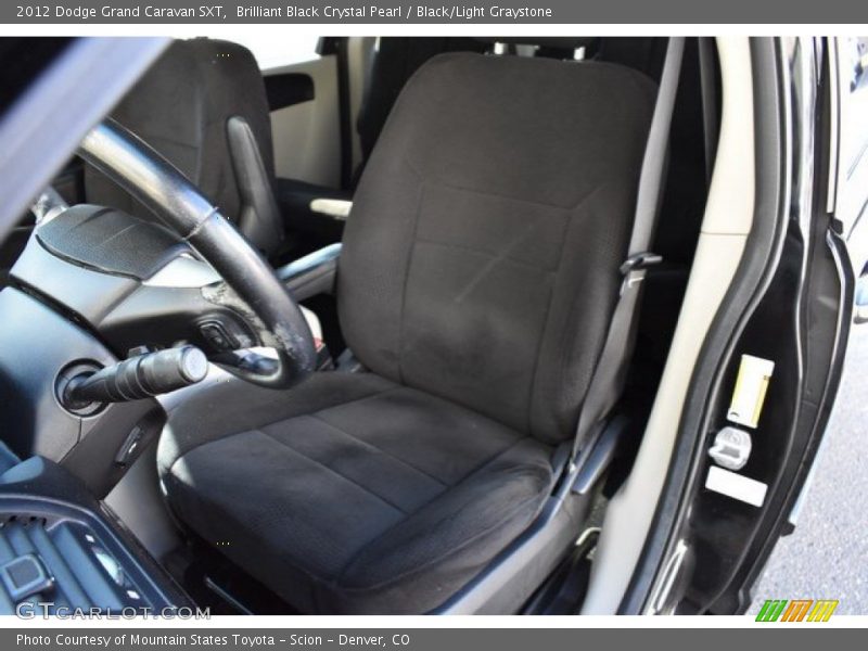 Brilliant Black Crystal Pearl / Black/Light Graystone 2012 Dodge Grand Caravan SXT
